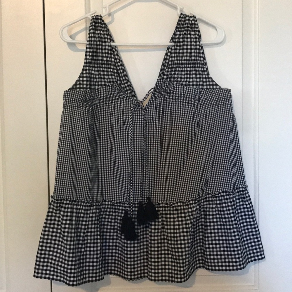 Derek Lam 10 Crosby Gingham Sleeveless Top